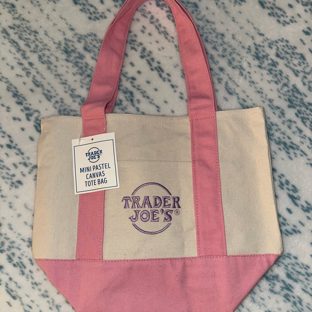 Trader Joe’s Pink Mini Canvas Tote Bag